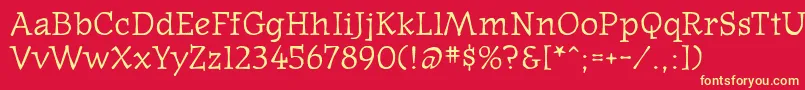 フォントOldnews – 黄色の文字、赤い背景