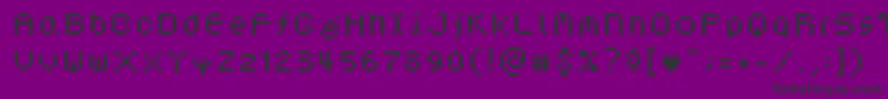 フォントDotphoria – 紫の背景に黒い文字
