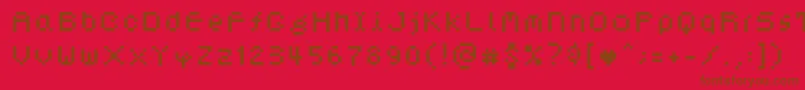 Dotphoria Font – Brown Fonts on Red Background