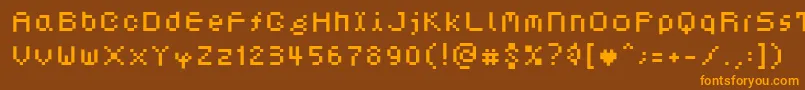Dotphoria Font – Orange Fonts on Brown Background