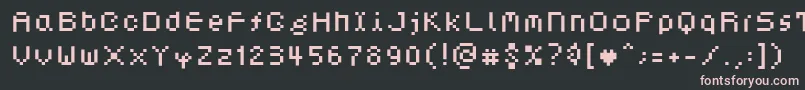 フォントDotphoria – 黒い背景にピンクのフォント