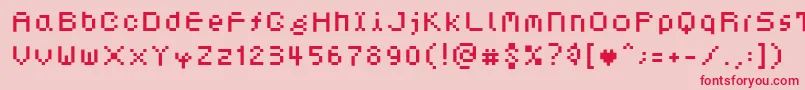 Dotphoria Font – Red Fonts on Pink Background