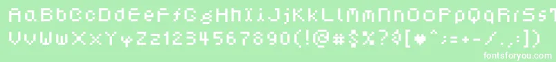 Dotphoria Font – White Fonts on Green Background