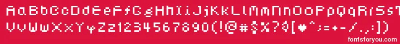 Dotphoria Font – White Fonts on Red Background