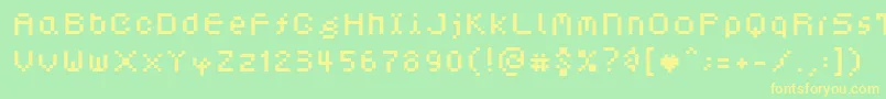 Dotphoria Font – Yellow Fonts on Green Background