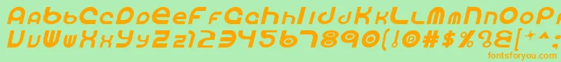 VocIt Font – Orange Fonts on Green Background