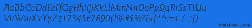 fuente GoudysansstdBookitalic – Fuentes Negras Sobre Fondo Azul