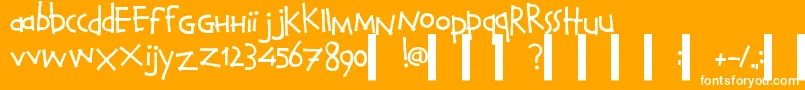 Шрифт Calvinn – белые шрифты на оранжевом фоне