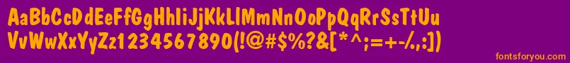 JargonsskBold Font – Orange Fonts on Purple Background