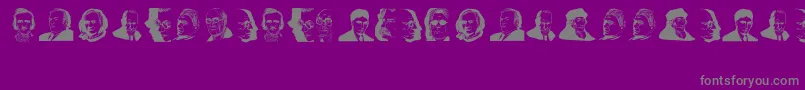 Fonte ThinkersWorld – fontes cinzas em um fundo violeta
