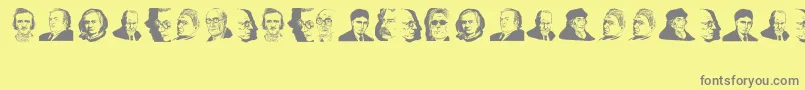 ThinkersWorld Font – Gray Fonts on Yellow Background