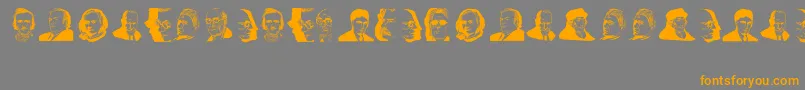 ThinkersWorld Font – Orange Fonts on Gray Background