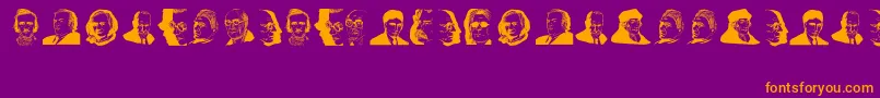 ThinkersWorld Font – Orange Fonts on Purple Background