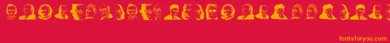 ThinkersWorld Font – Orange Fonts on Red Background