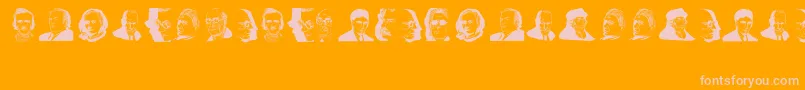 ThinkersWorld Font – Pink Fonts on Orange Background