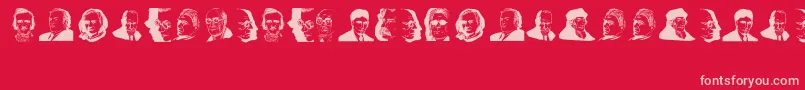 ThinkersWorld Font – Pink Fonts on Red Background
