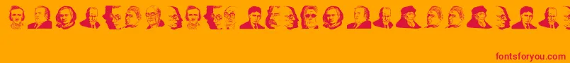 ThinkersWorld Font – Red Fonts on Orange Background