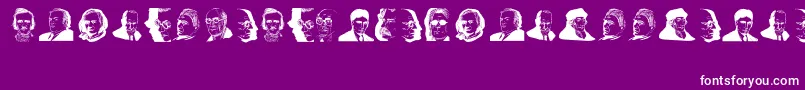 Police ThinkersWorld – polices blanches sur fond violet