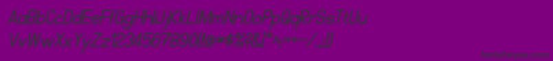 Czcionka FibelNordItalic – czarne czcionki na fioletowym tle