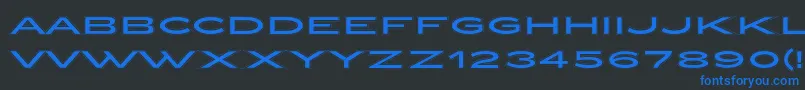 ZeppelinCollegeOt Font – Blue Fonts on Black Background