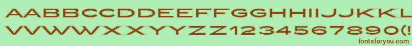 ZeppelinCollegeOt Font – Brown Fonts on Green Background