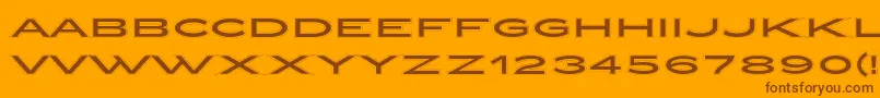 ZeppelinCollegeOt Font – Brown Fonts on Orange Background