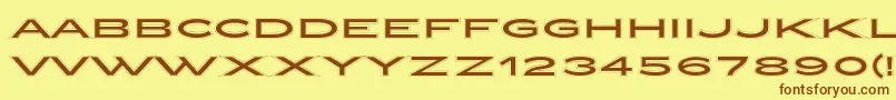 ZeppelinCollegeOt Font – Brown Fonts on Yellow Background