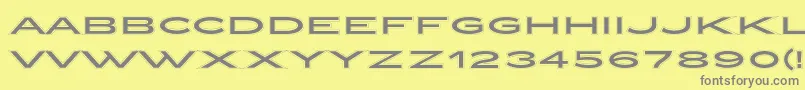 ZeppelinCollegeOt Font – Gray Fonts on Yellow Background