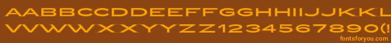 ZeppelinCollegeOt-Schriftart – Orangefarbene Schriften auf braunem Hintergrund