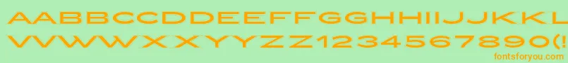 ZeppelinCollegeOt Font – Orange Fonts on Green Background