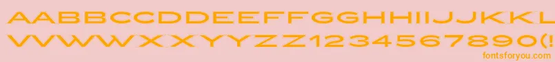 ZeppelinCollegeOt-Schriftart – Orangefarbene Schriften auf rosa Hintergrund