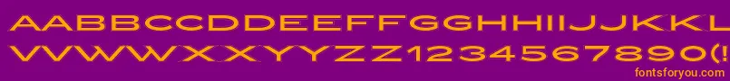 ZeppelinCollegeOt Font – Orange Fonts on Purple Background