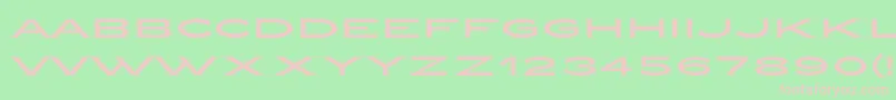 ZeppelinCollegeOt Font – Pink Fonts on Green Background