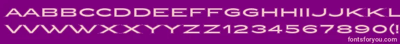 ZeppelinCollegeOt Font – Pink Fonts on Purple Background