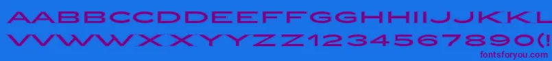 ZeppelinCollegeOt Font – Purple Fonts on Blue Background