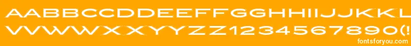 フォントZeppelinCollegeOt – オレンジの背景に白い文字