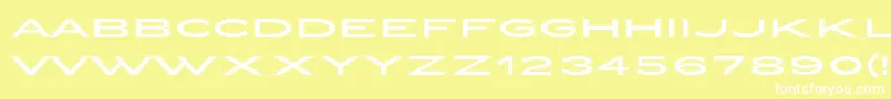 ZeppelinCollegeOt Font – White Fonts on Yellow Background