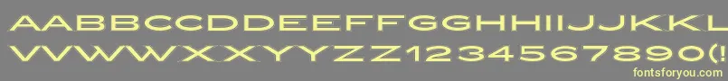 ZeppelinCollegeOt Font – Yellow Fonts on Gray Background