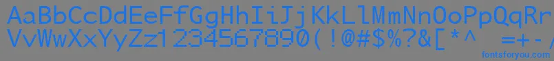 Nusamdフォントについての詳細 フォントNusamd – 灰色の背景に青い文字