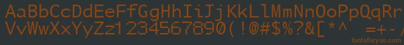 Fonte Nusamd – fontes marrons em um fundo preto
