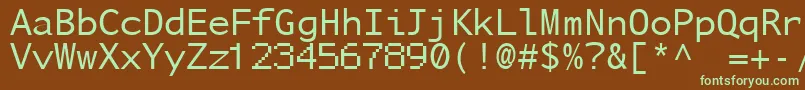 More about Nusamd Font Nusamd Font – Green Fonts on Brown Background