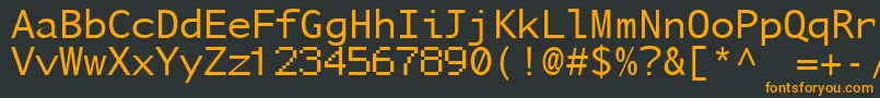 Nusamd Font – Orange Fonts on Black Background