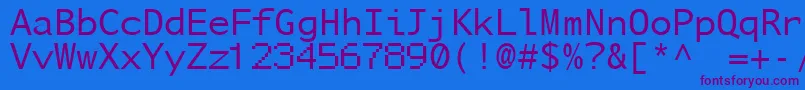 Nusamd Font – Purple Fonts on Blue Background