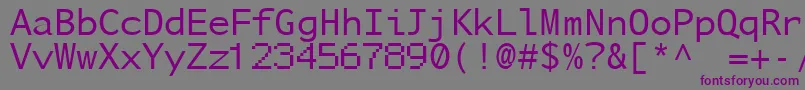 Nusamd-fontti – violetit fontit harmaalla taustalla