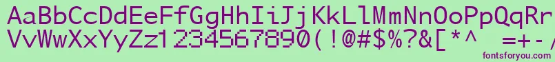 Nusamd Font – Purple Fonts on Green Background