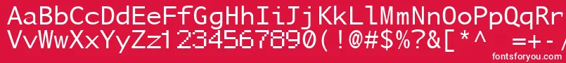 Nusamd Font – White Fonts on Red Background