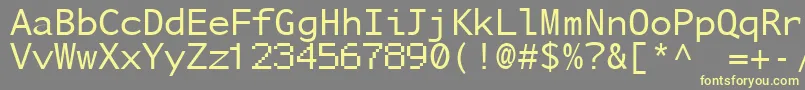 Nusamd Font – Yellow Fonts on Gray Background