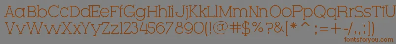 Saiba mais sobre a fonte VeryFineSerif Fonte VeryFineSerif – fontes marrons em um fundo cinza