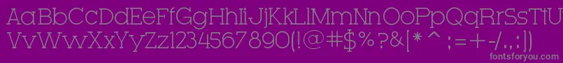 VeryFineSerif-Schriftart – Graue Schriften auf violettem Hintergrund