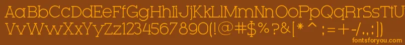 VeryFineSerif Font – Orange Fonts on Brown Background